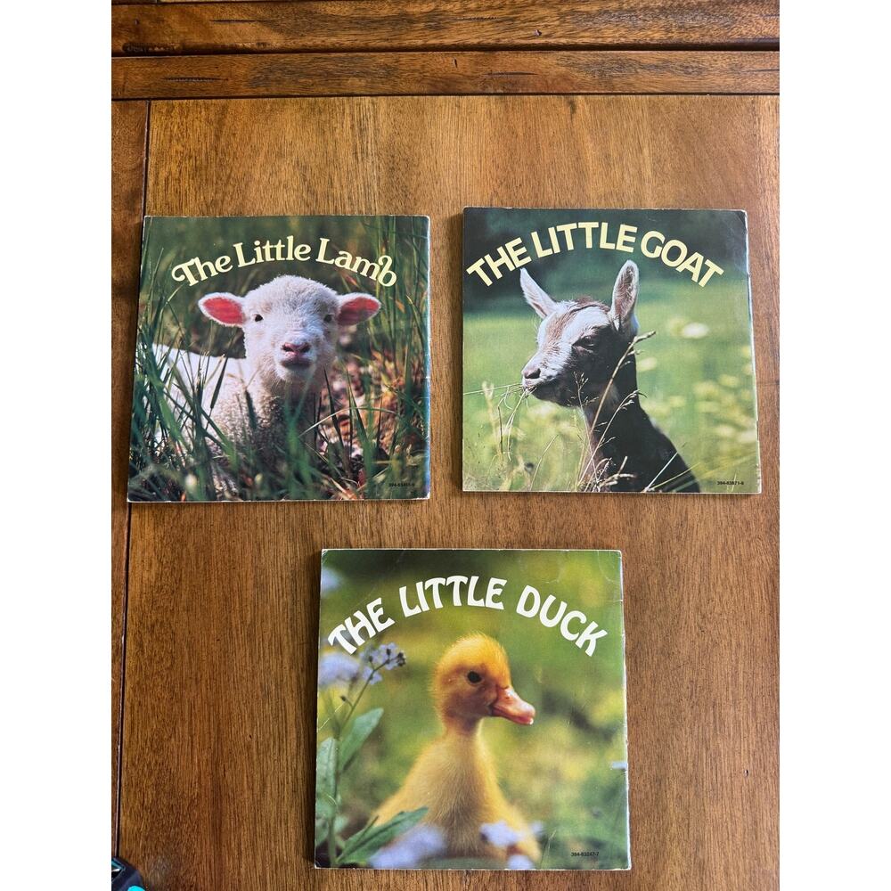 Vintage Random House Pictureback Farm Animal Books Lot Lamb Goat Duck - Picture 2 of 12